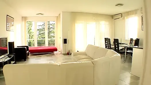 Horny Slut Blows on Bulging Cock