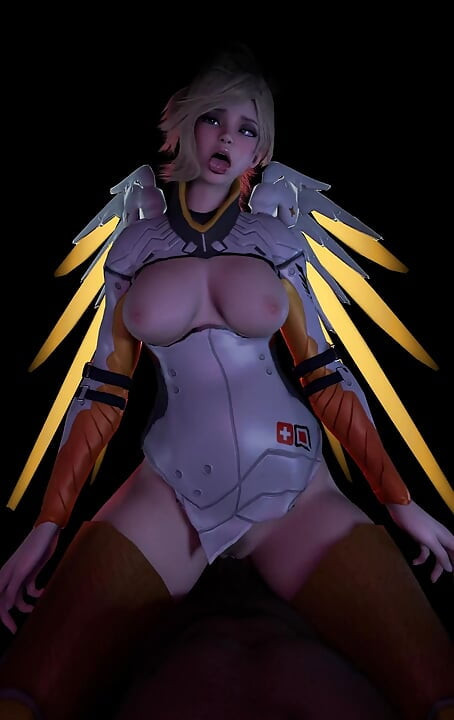 Mercy Ahegao Lap 댄스 코스프레
