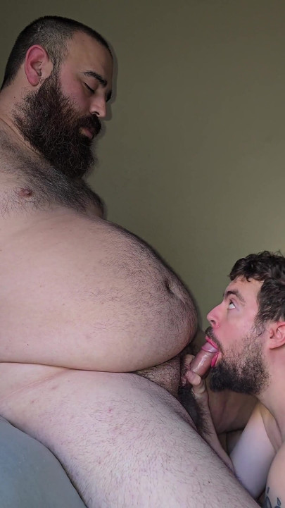 Hairy Bear Cums in My Mouth