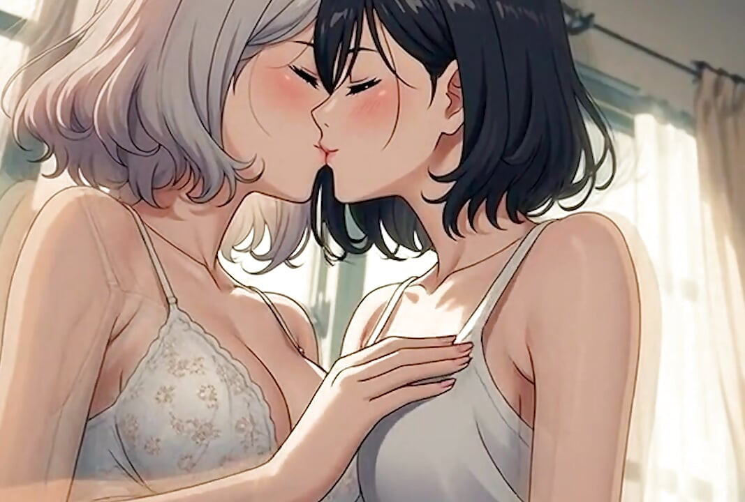 AI Generated Cartoon content, Uncensored video of 18 Year old Anime Girl, Kissing Orgasm of Mature Women