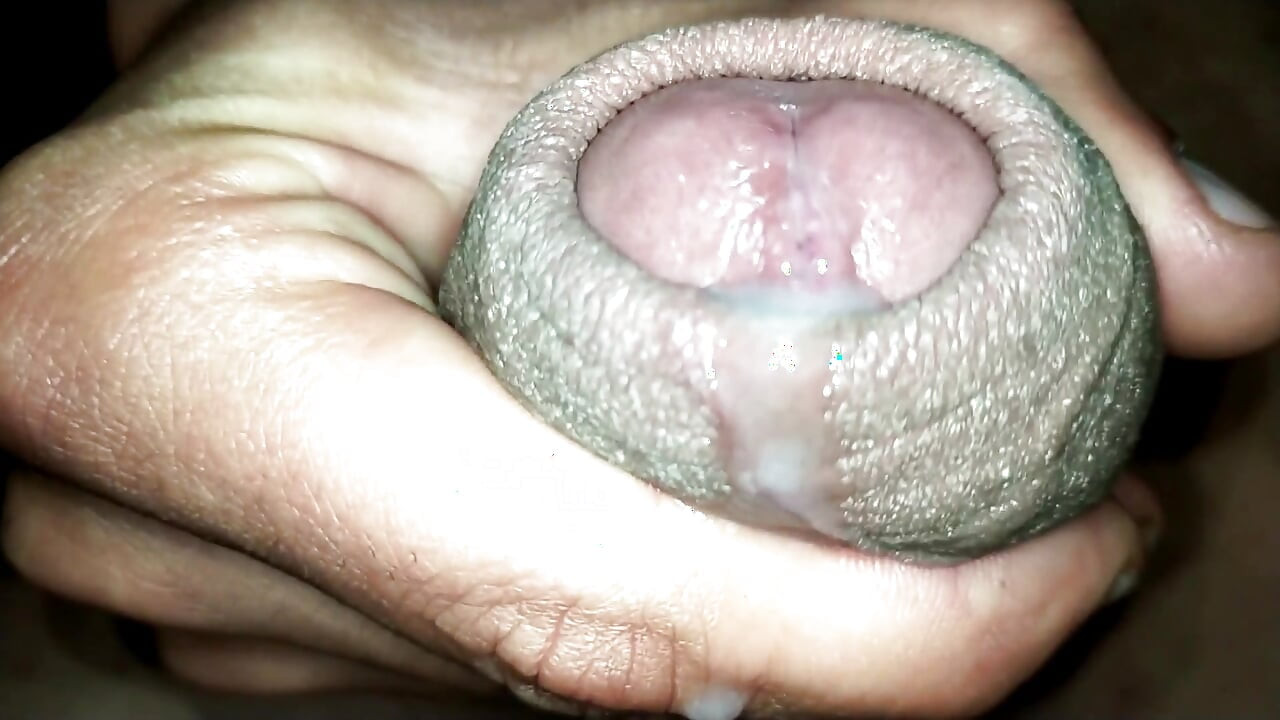 Slow Motion Cumming Out of Uncut Cock