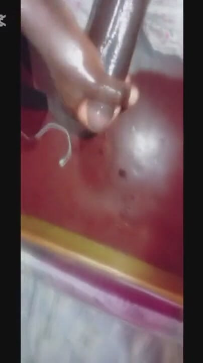 Hot Black Guy Gets His Dick massages  and strokes for the third time today | Clip 1