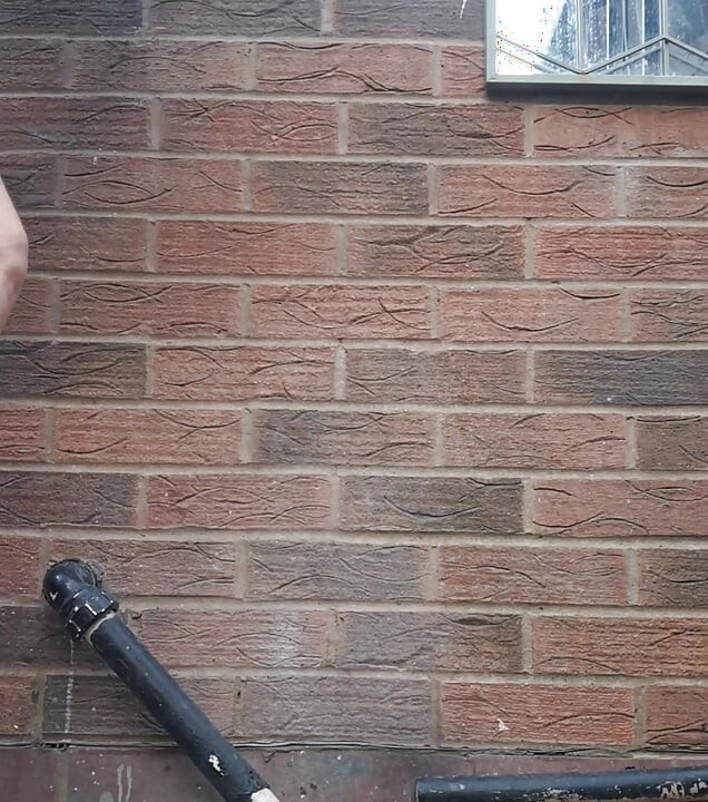 Hanging from my cock And balls on a lovely sunny morning