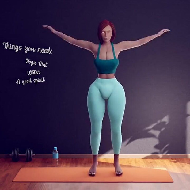 Joga s Lition (bez zvuka) (futa Shemale)