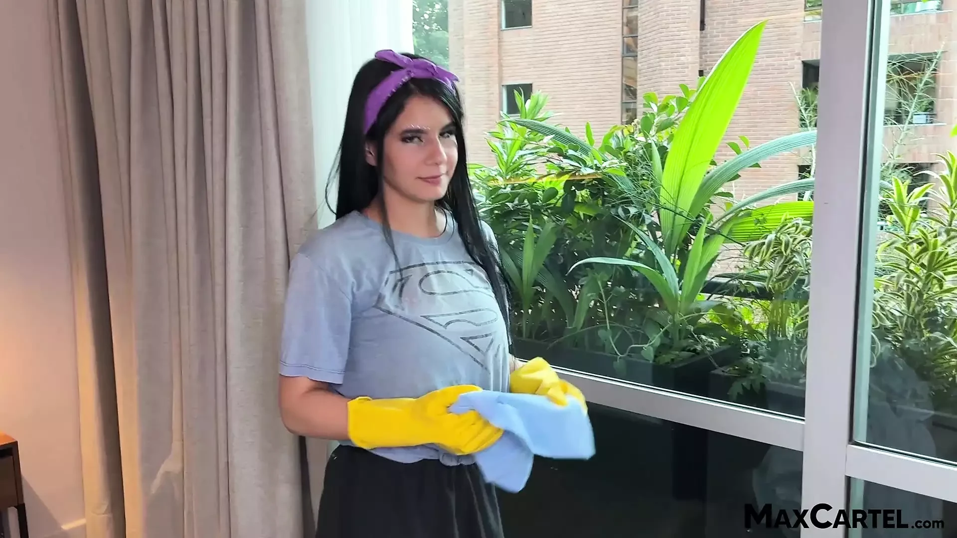 Maid with big tits