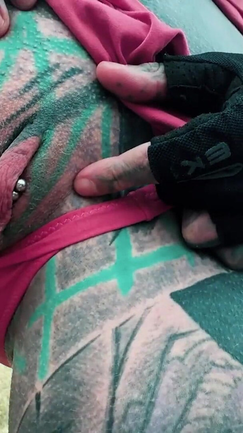 Tattooed Girl Fuck Passionate Outdoor Hiking and Cumshot | Clip 1