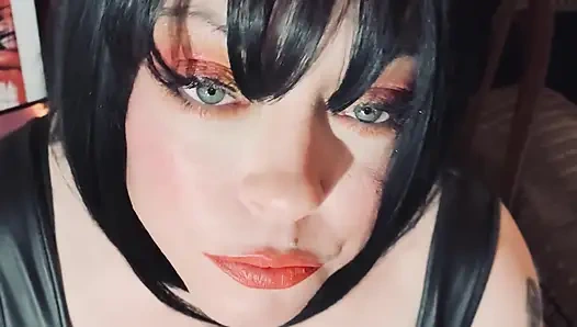 Hot Wife Tina Snua Smoking A Cork 100 Cigarette In Satin Gloves & Jewellery