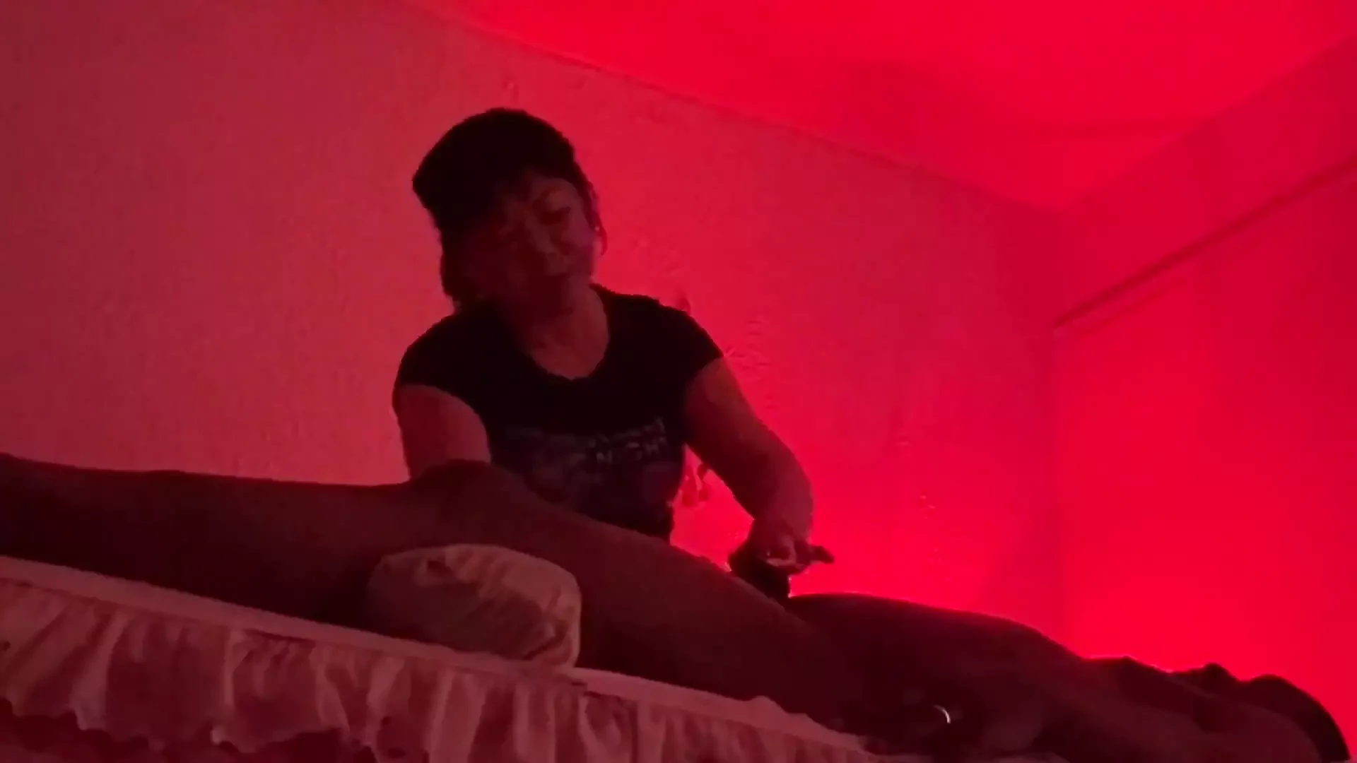 Linda chica asiática da paja en AMP