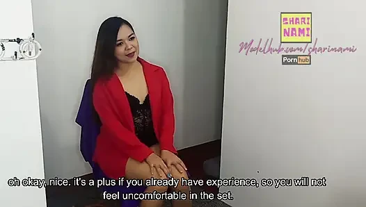 Sesi wawancara kerja pertama si cewek pinay sharinami yang dientot habis-habisan
