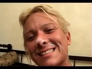 Blonde MILF Takes It In Her Ass Then A Facial
