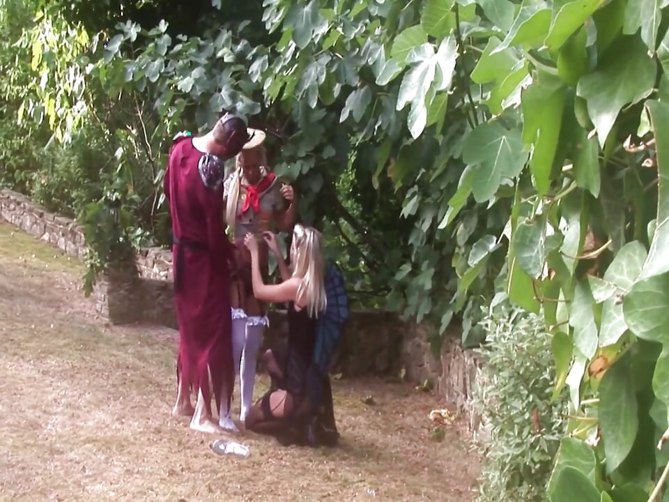 Tight Cunts Fucked Scene-4_two Blonde Babes Get Three Cocks Pounded at Once in the Woods