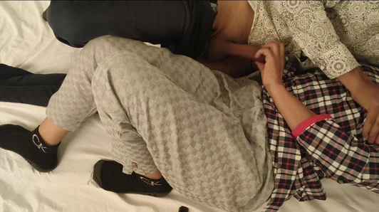The Stepbrother Dared to Touch My Virgin Pussy! Follows the Contour of My Pussy in Leggings