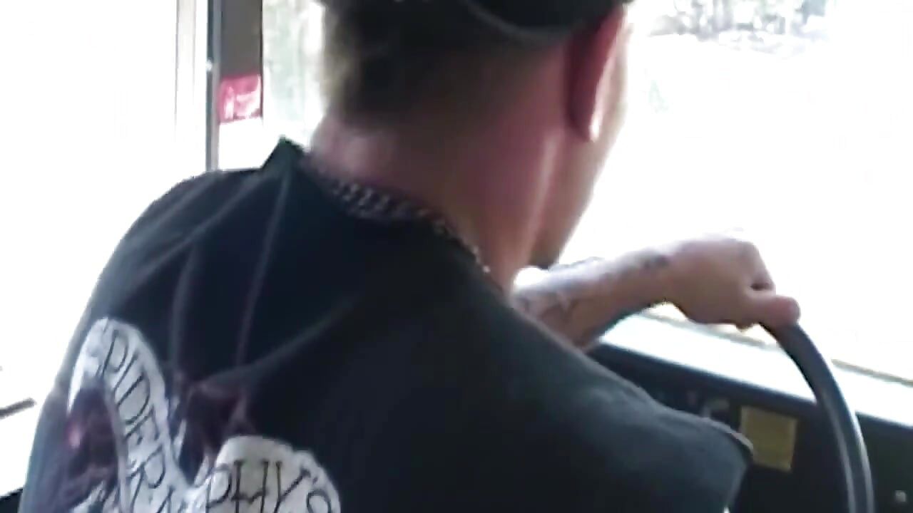 Tattooed Brunette's Steamy Bus Fingering and Licking Session