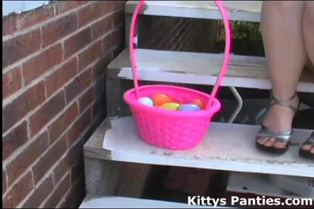 Come help me hunt for Easter eggs in the backyard