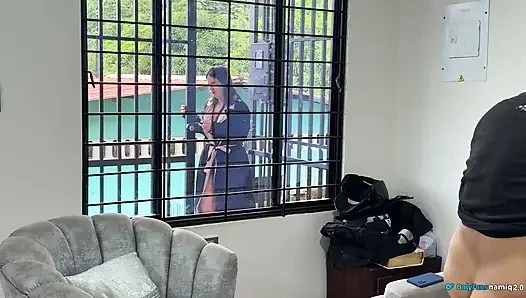 My neighbor fucks my husband and I fuck his, not knowing he was a thief!