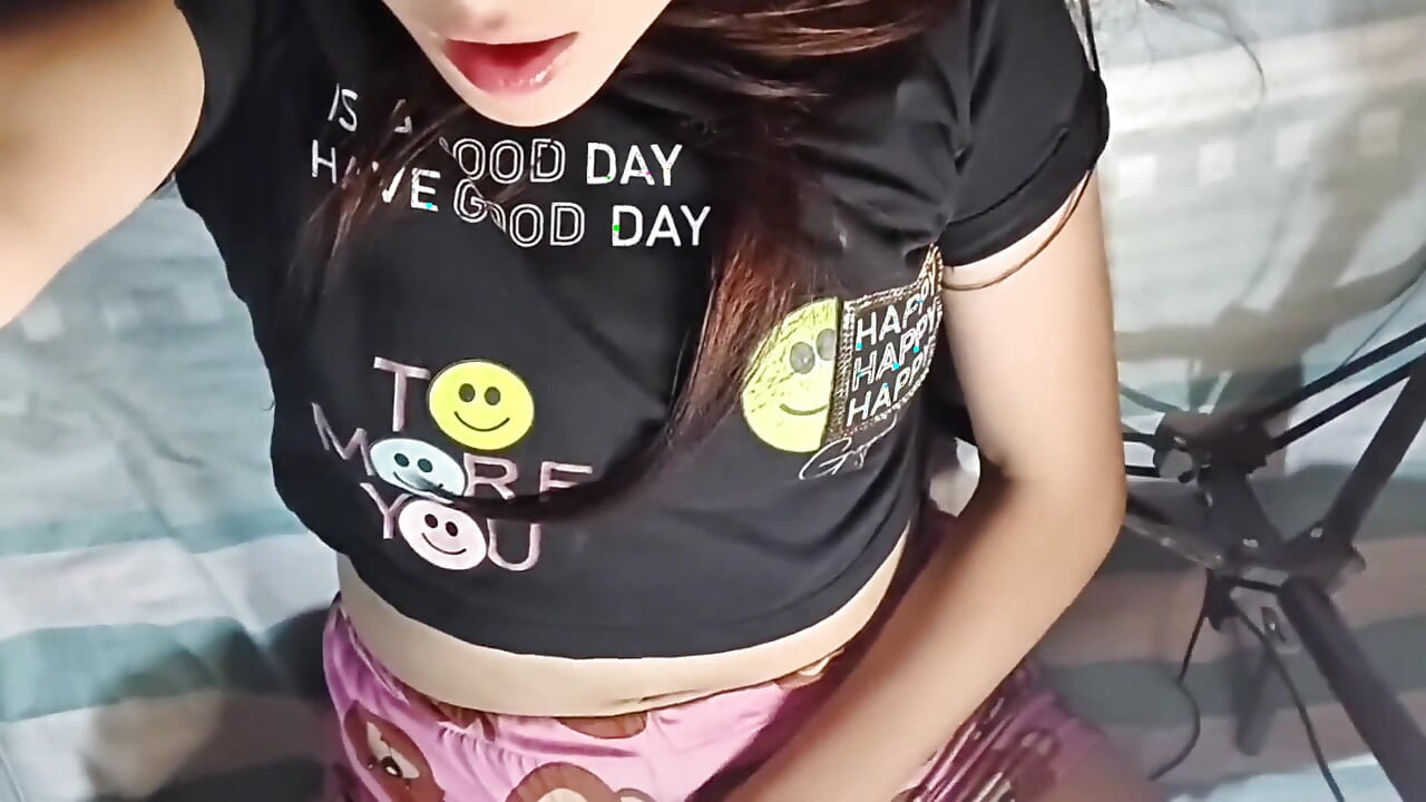 18 Year Old Girl Takes off Her Skirt in Front of the Mirror - Let's Fuck Instead of Going to Her