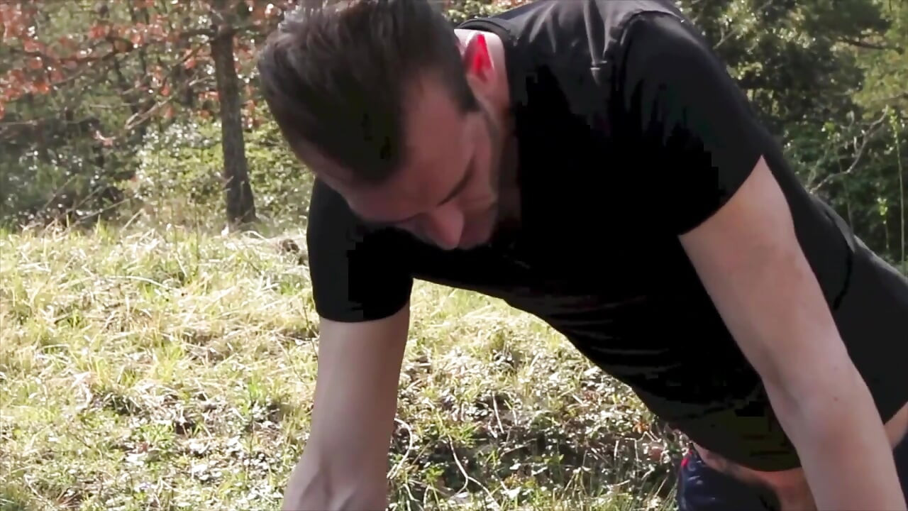 Little gay couple make love on fresh grass