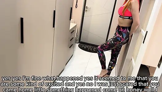 Мачеха трахает пасынка, пока мужа нет дома - русское любительское видео с разговорами и английскими субтитрами