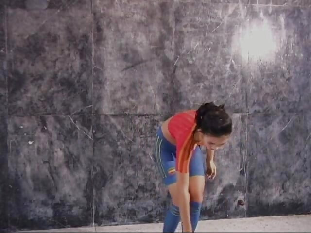 Meninas do futebol tirando suas fotos