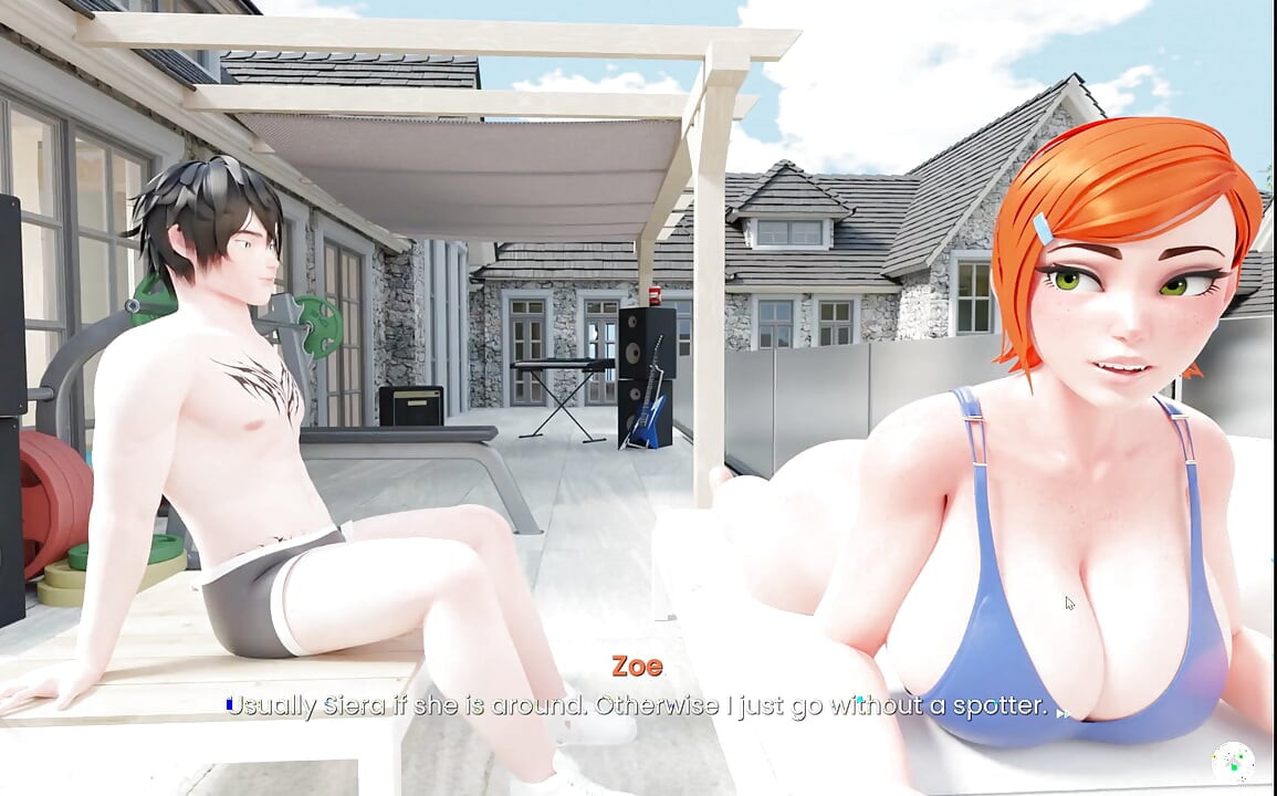 Mansion Days TABOO Hentai Game Ep.8 BIKINI GYM WORKOUT turn into SEX with STEP SISTER !