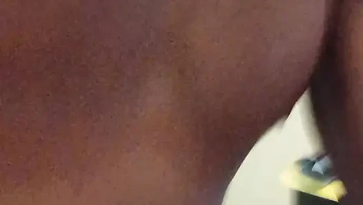 Neighbor fucked doggy style and creampied for a boost off