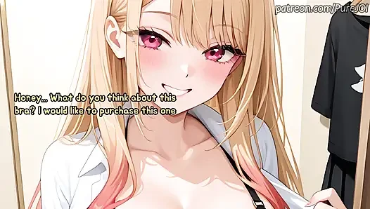 You have creampied Marin Kitagawa's pussy in the fitting room