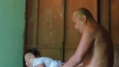 Burmese girl suck and fuck a older monk