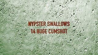 Инфтор спермы - Nypster глотает 13 огромных порций спермы
