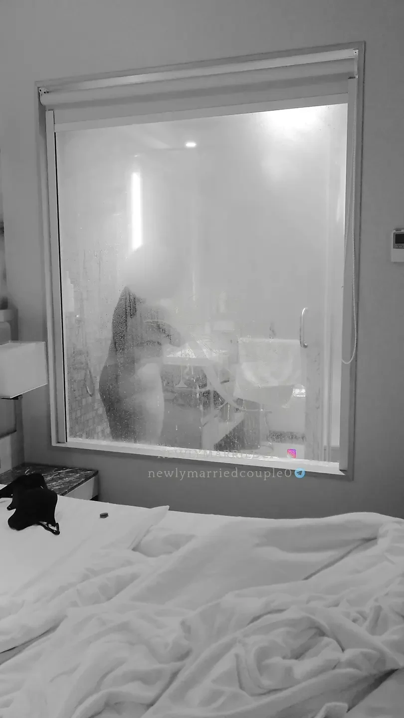 Cleaning up after threesome with with client
