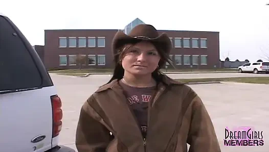 Cwogirl gets naked in the middle of a farm