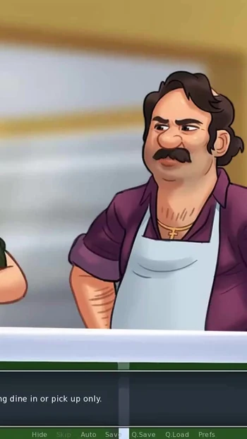 Emotional moment from "Summertime Saga: Pizza Delivery Guy - Ep52"