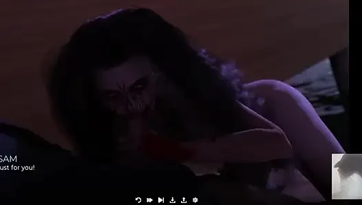 Hot Halloween Thresome with Stempom and Step-sis