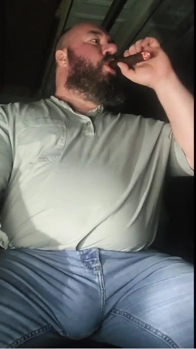 Stunning moment from "Just havin a cigar in the shop during a thunder storm"