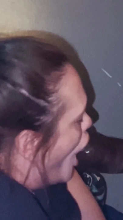 Emotional moment from "Giving a thick black cock amazing head"