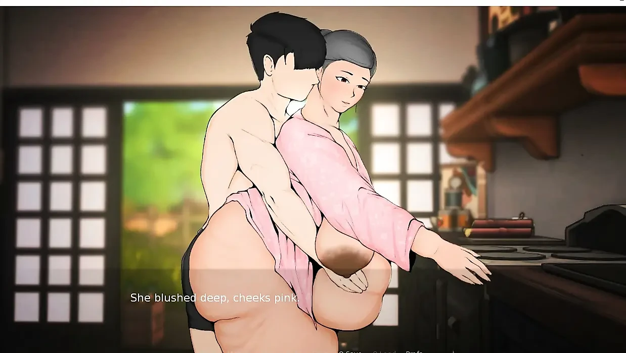 Plowed - Gameplay - Roleplay - Pregnant Granny Pussy Licking in Kitchen Counter