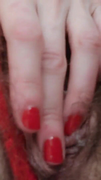 Must-see moment from "I've already finished today and I won't masturbate anymore, I'll just tease you with my pussy that falls out of my bush"