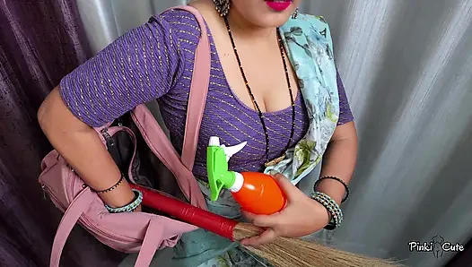 Kaam wali stuck in table, Owner Fucked her big Ass from behind.