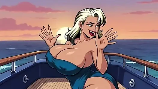 Ai si cewek besar lagi asik di atas kapal