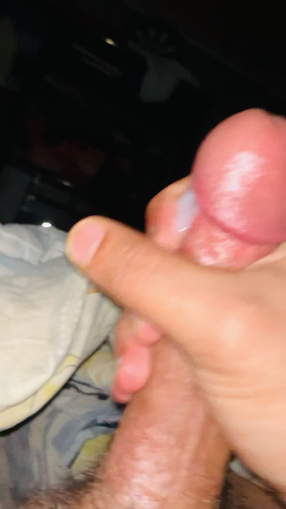 Man moaning loudly before pouring out his thick