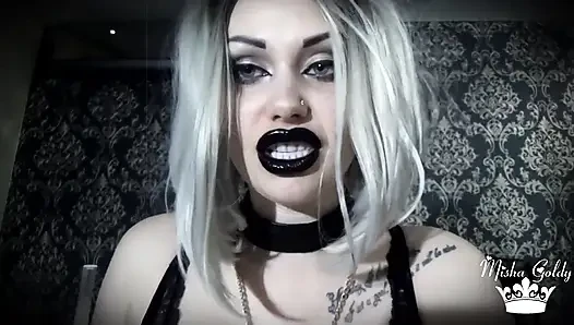 Sexy witch will consume you alive and cum from your moves and fight inside of her body