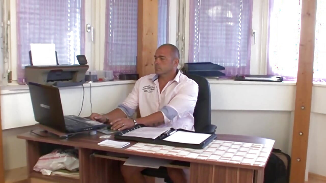 Mature Brunette Dripping Wet From Intense Office Desk Pounding