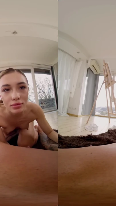 Powerful moment from "Two Czech Babes Fuck Me During Art Class - Virtual Real Porn"