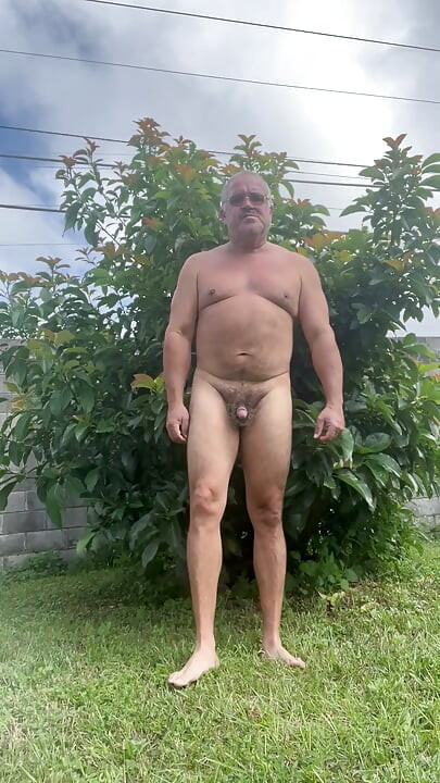 Nude in Front of the Avocado Tree