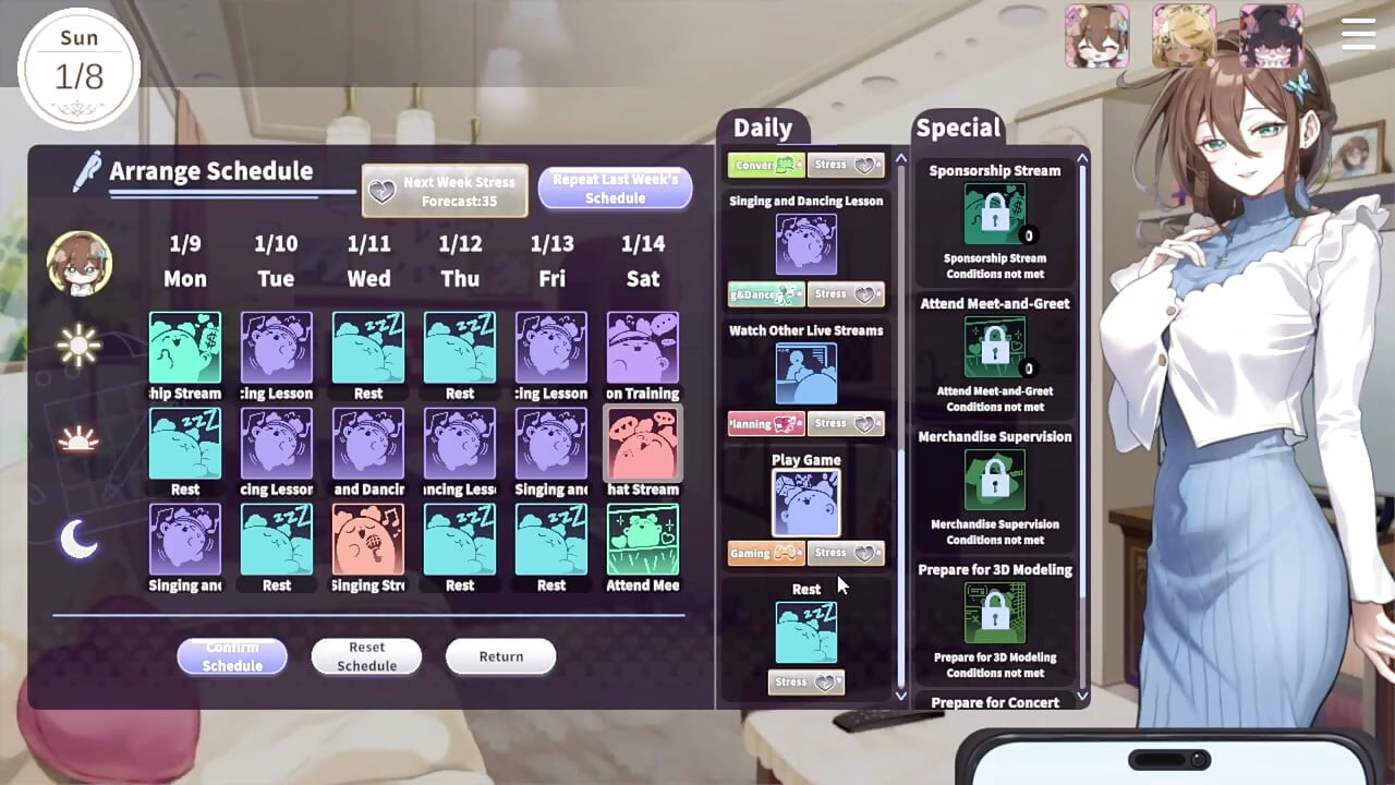 1 V-Lover Playthrough. Lovely Women And Nice Art Style.