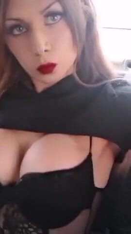 Spectacular moment from "tranny in car doing anal handjob"