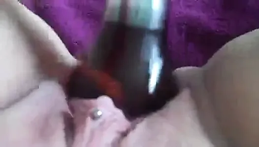 Fucking myself with a beer bottle.