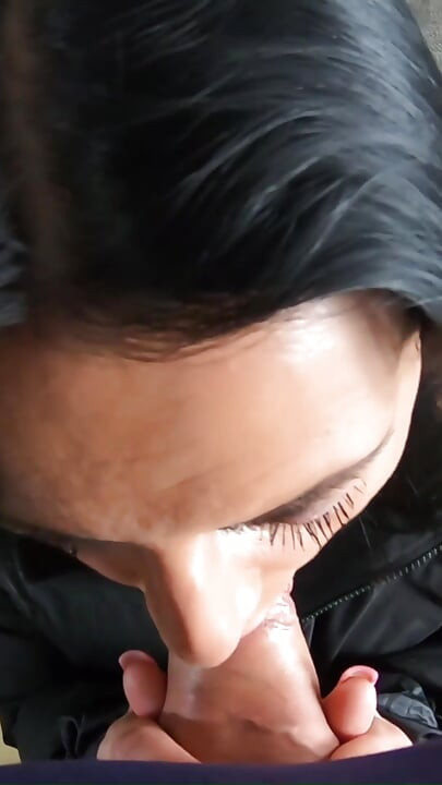 Milfycalla Very Shiny Leggins and a Lot of Cum on New Puffy Downjacket