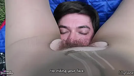 Hitchhiker Girl Turns Stranger Driver Into Her Facesitting Slave
