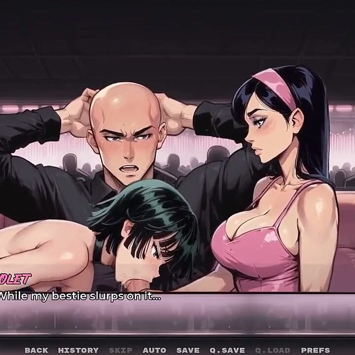 My New Girlfriend Taboo Hentai Game Ep.62 Swinger Couple Caught During a Deepthroat Foursome in the Club Vip Booth!