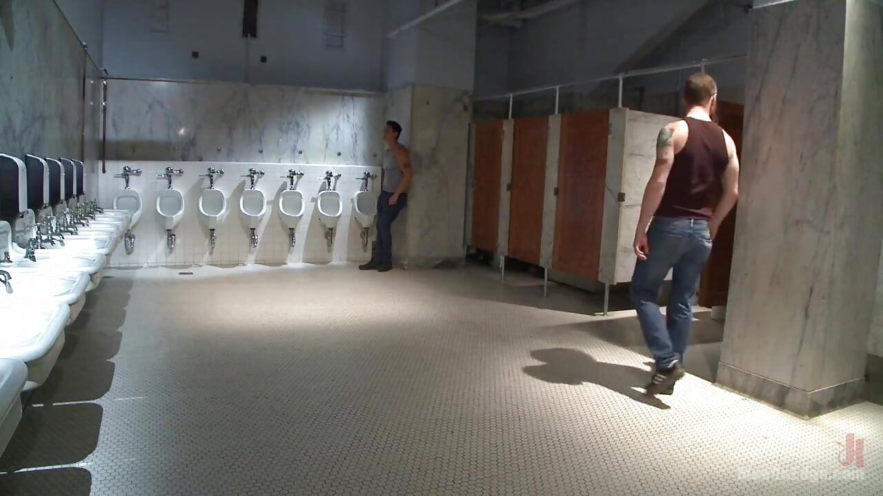 Edging a Hot Cop in a Public Restroom